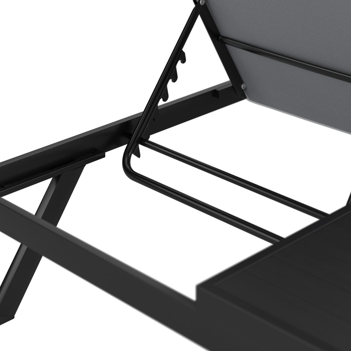 ZAHRADNÍ LEHÁTKO AVOLINA - světle šedá/tmavě šedá, Moderní, kov/textil (199/86/40cm) - Bessagi Garden