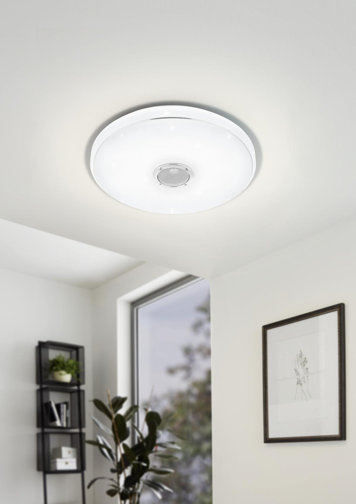 Led-deckenleuchte Milazzo Ø 40 Cm Mit Farbwechsler - Weiß, MODERN, Kunststoff (40/5,5cm)