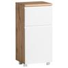 Badezimmer Unterschrank Varese BxH 40x79 cm Weiß/Holz Dekor - Eiche Wotan/Weiß, MODERN, Holzwerkstoff (40/79/35cm) - Held