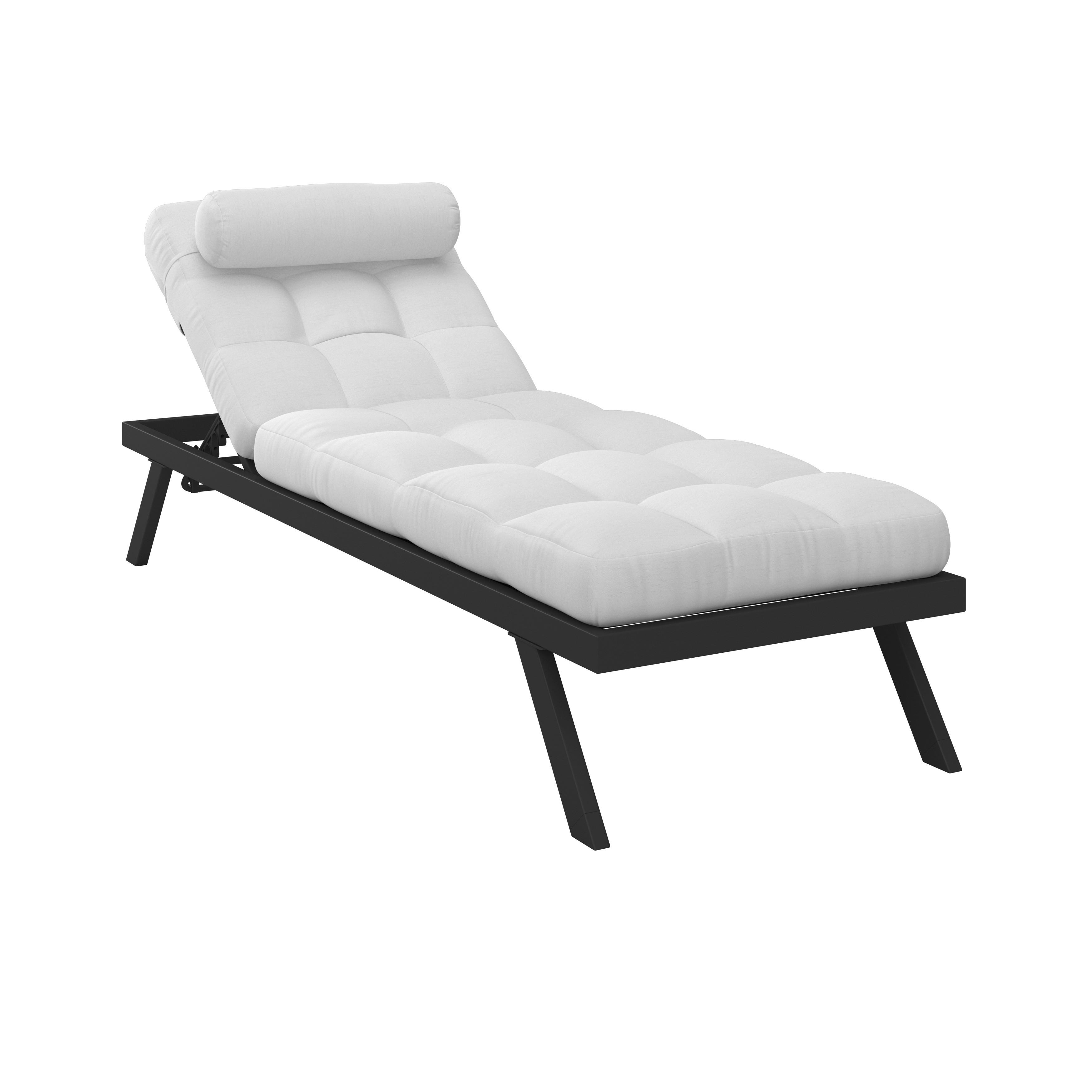 ZÁHRADNÉ LEŽADLO AVOLA - sivá/krémová, Modern, kov/textil (199/31/68cm) - Bessagi Garden