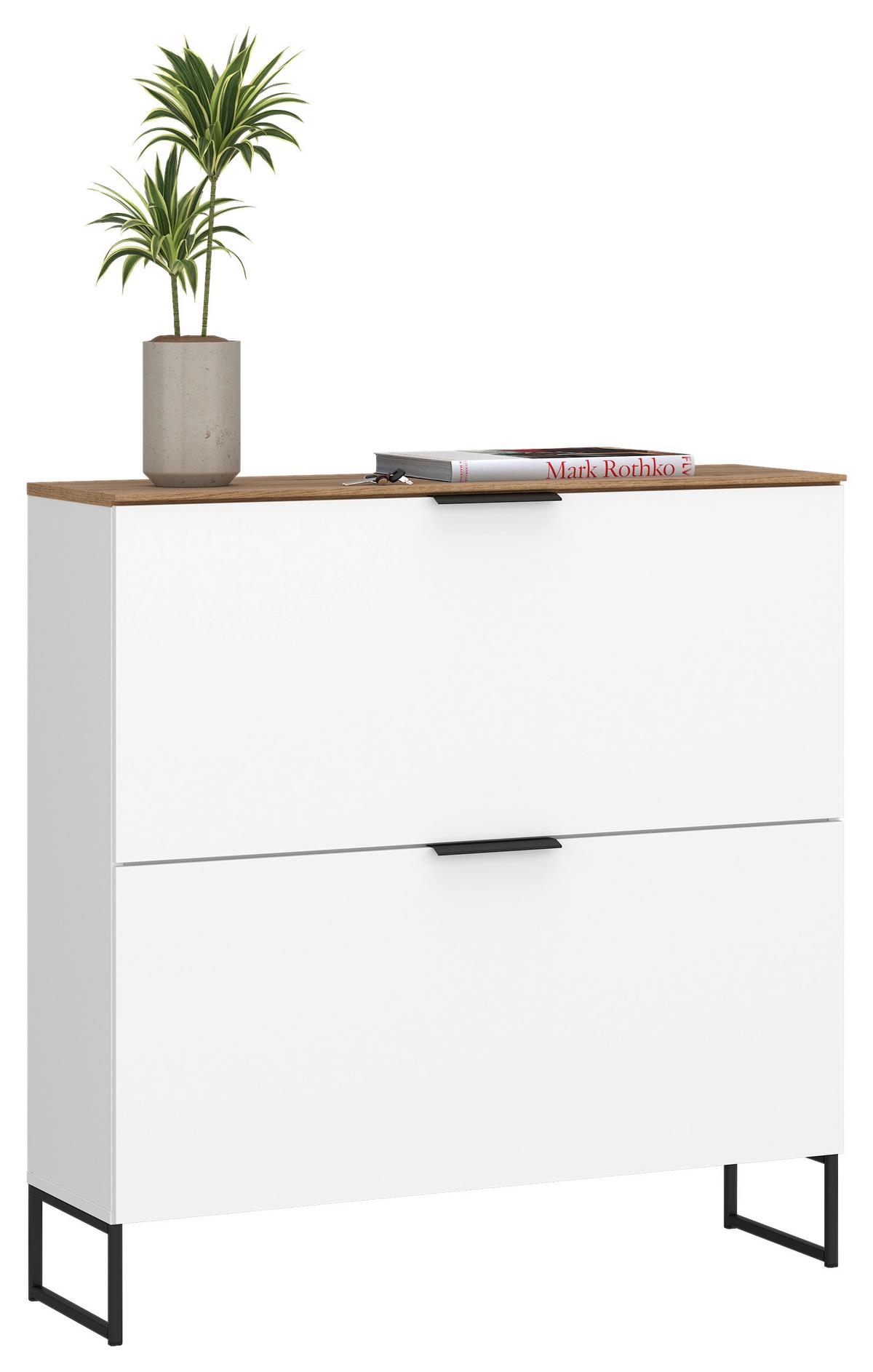 Schuhkipper Aladin Stehend & Hängend Montierbar - Eichefarben/Schwarz, MODERN, Holzwerkstoff (100/105/35cm)