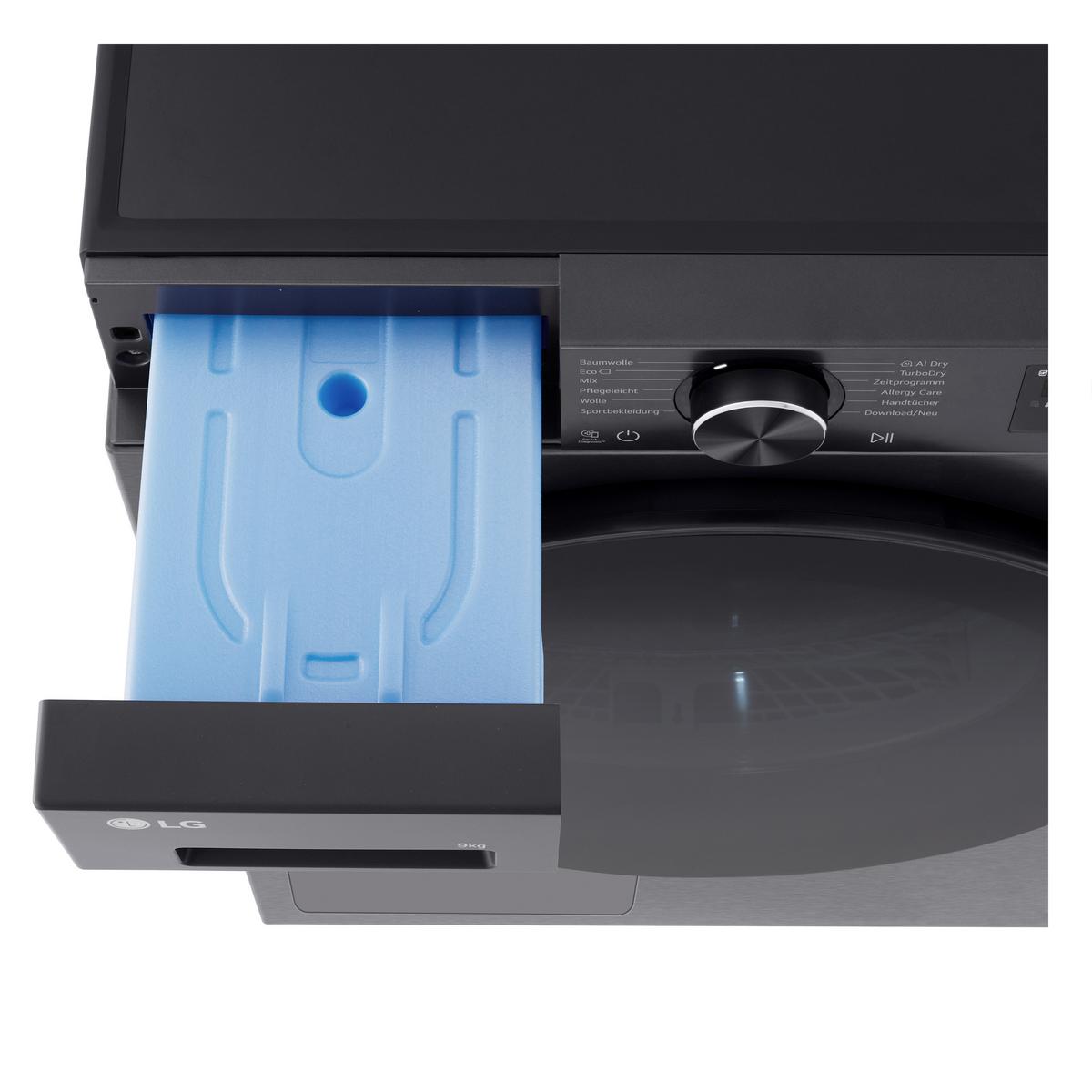Wärmepumpentrockner Füllmenge ca. 9 Kg - Schwarz, Basics, Metall (60/85/66cm) - LG
