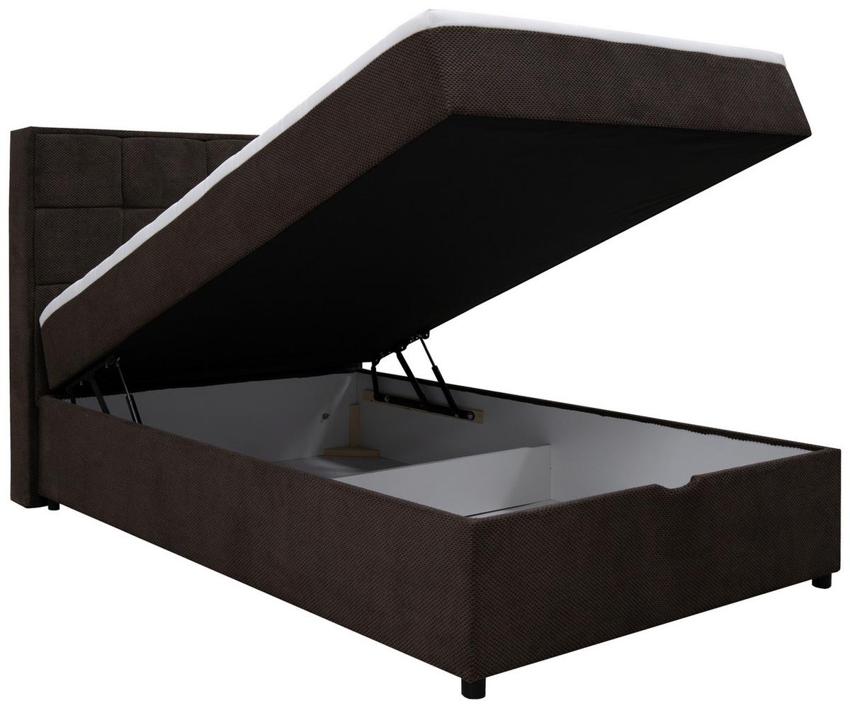 Boxbett Mit Bettkasten Catania 120x200 Cm Braun - Braun, MODERN, Holz/Holzwerkstoff (120/200cm) - MID.YOU