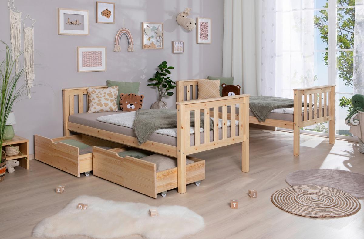 Etagenbett 976080 Sammy - Naturfarben, MODERN, Holz (90/200cm) - MID.YOU