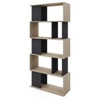 Polc Chloe - grafitszürke/Sonoma tölgy, Modern, faalapú anyag (80/175,3/33cm)