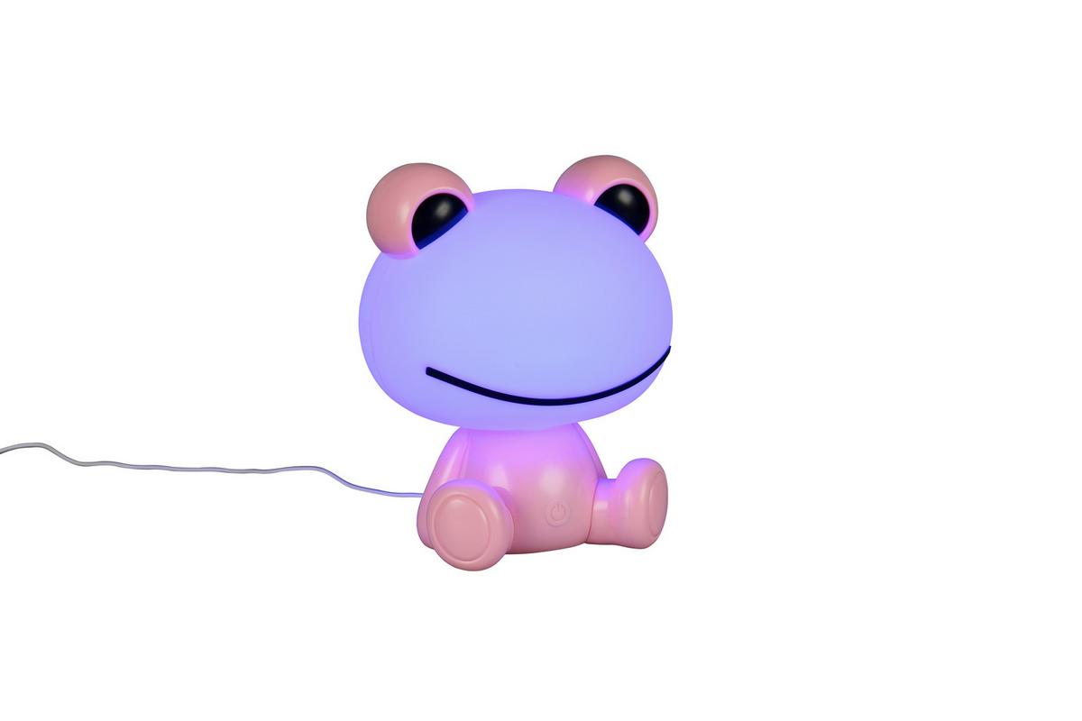 LED-Tischleuchte Hopper Weiß Pink B: 16,5 cm - Pink/Weiß, LIFESTYLE, Kunststoff (19,5/16,5/24,5cm)