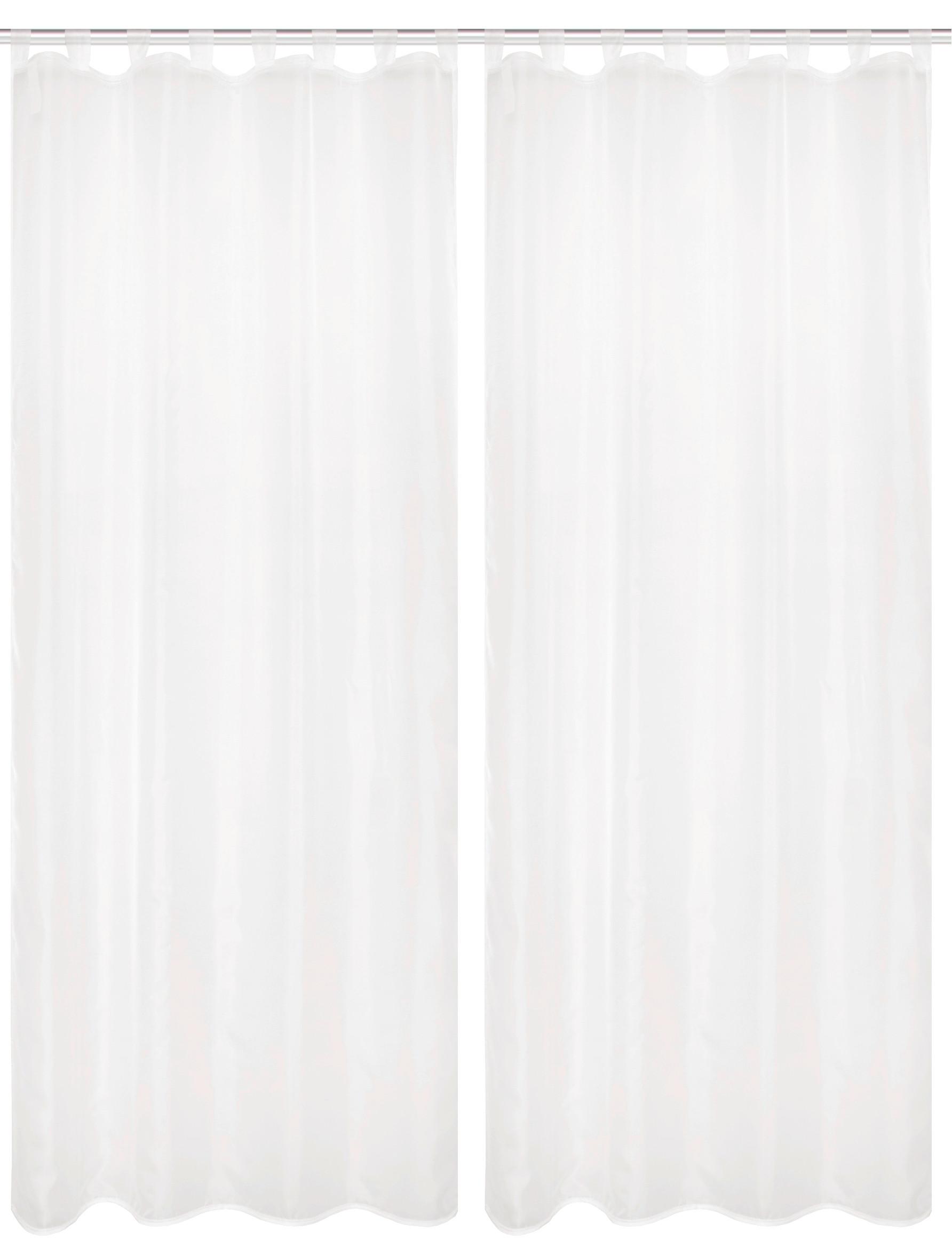 Schlaufenvorhang Nessi - Weiß, Basics, Textil (135/245cm)