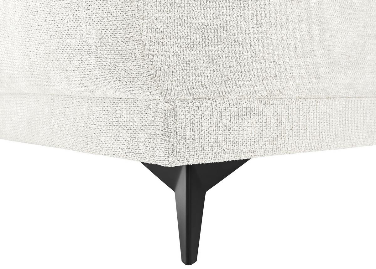 Ecksofa Texas Recr-Links Creme S: 203x259 cm - Creme/Schwarz, KONVENTIONELL, Holz (203/259cm)