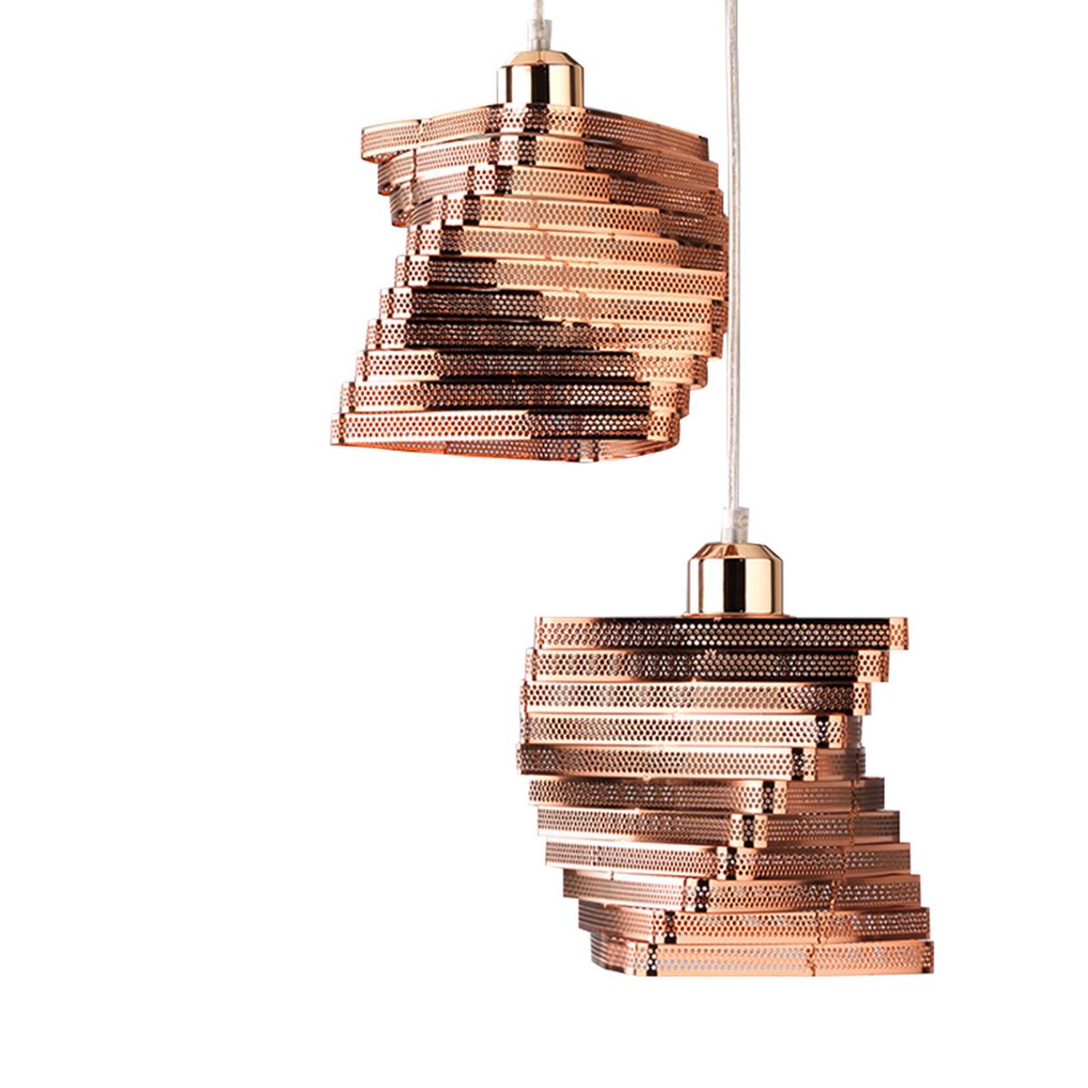 Hängeleuchte 4841/s3r - Kupferfarben, Design, Metall (44/120cm)