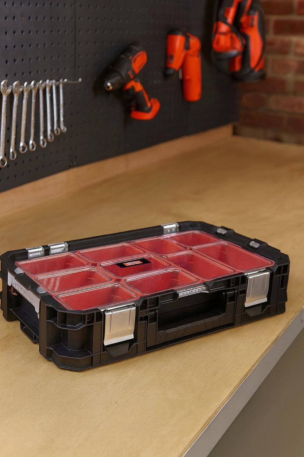 Szerszámosláda Keter Connect Rendszerező - fekete, Basics, műanyag (54/30,2/11,4cm) - Keter