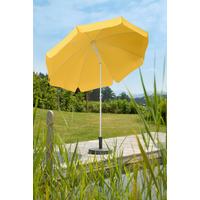 Sonnenschirm Ibiza BxHxT: 240x230x240 cm Goldgelb - Gelb/Weiß, Basics, Textil/Metall (240/230/240cm) - Schneider