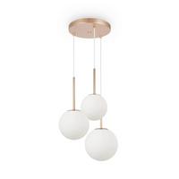 Pendelleuchte Basic Form - Goldfarben/Weiß, Trend, Glas/Metall (40/180/40cm) - MAYTONI