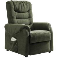 Fernsehsessel Nino Dunkelgrün B: 76 cm - Dunkelgrün/Schwarz, Design, Textil (76/106/94cm) - Livetastic