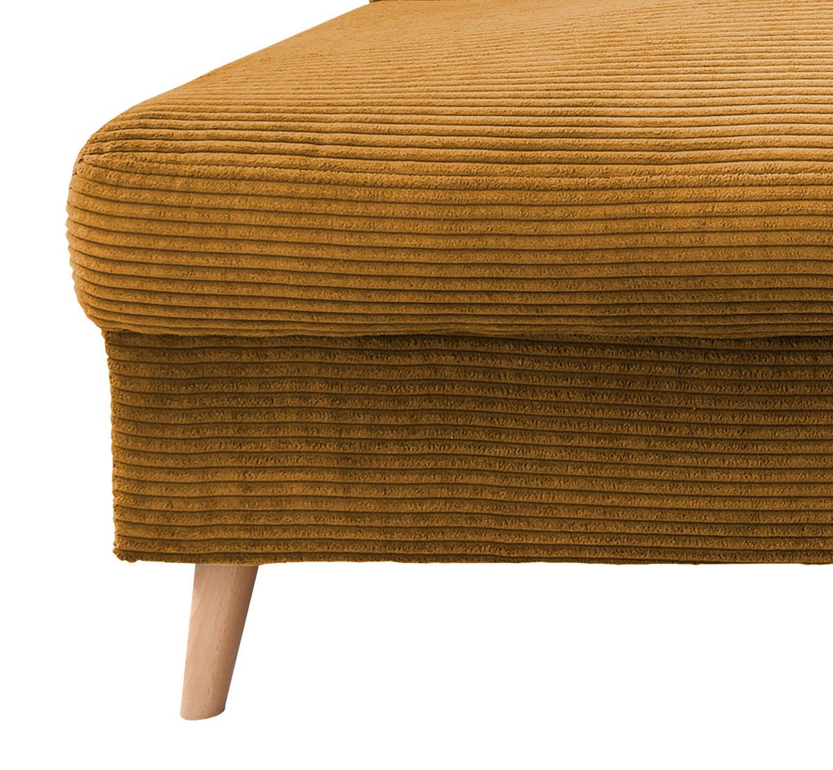 Wohnlandschaft Valentina - Goldfarben/Naturfarben, KONVENTIONELL, Textil (200/301/150cm) - P & B