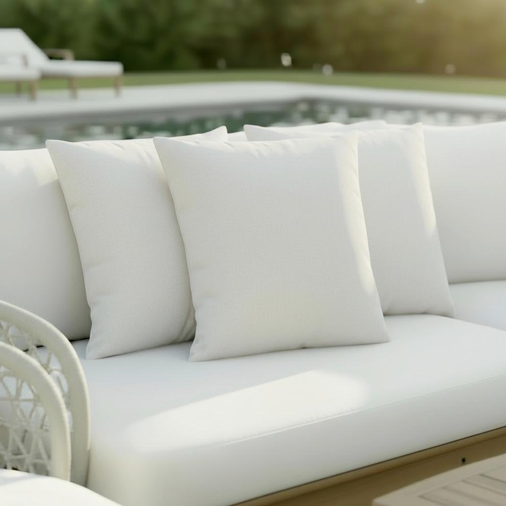 VENKOVNÍ POLŠTÁŘ DIVINA - krémová, Moderní, textil (45/4/45cm) - Bessagi Garden