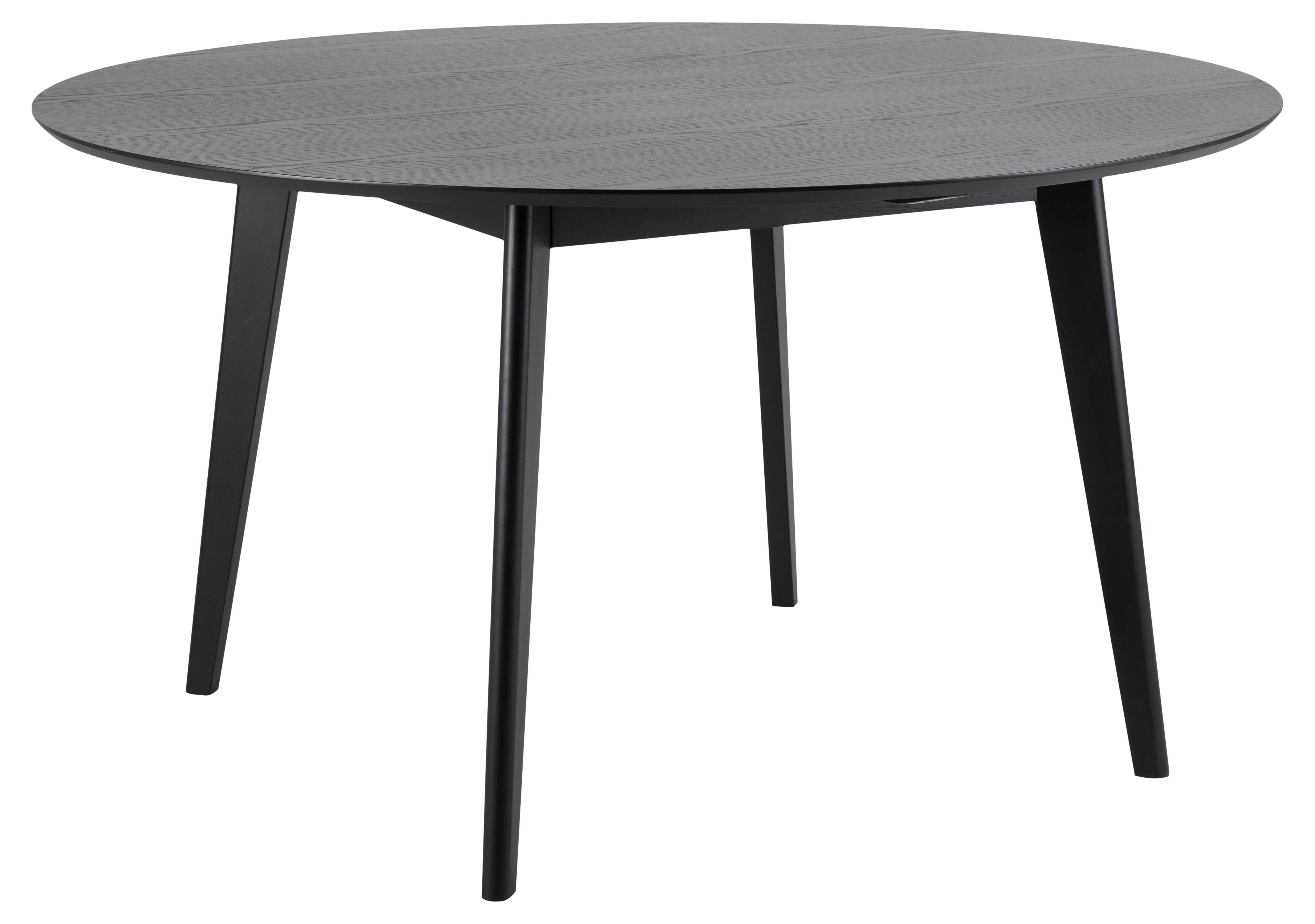 Jedálenský stôl ROXBY dyha 140 cm - čierna, Konventionell, kompozitné drevo (140/140/76cm) - MID.YOU