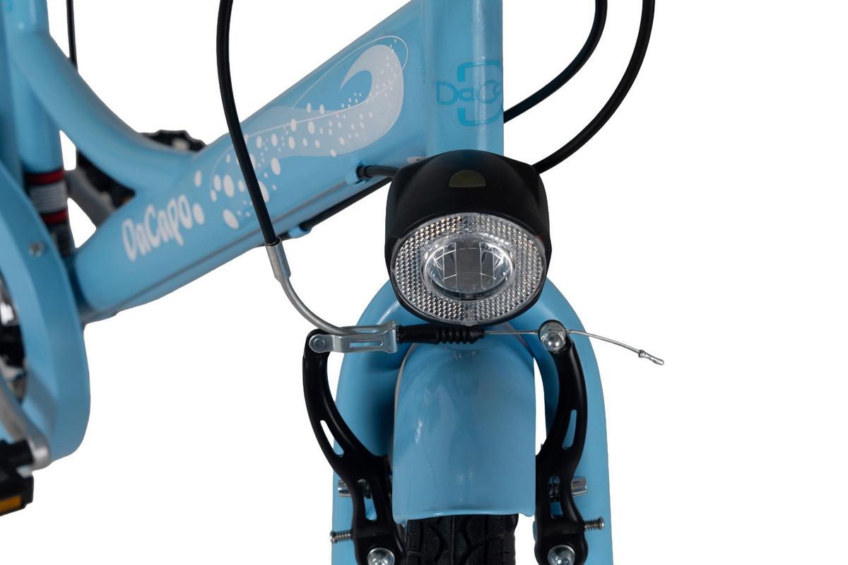 DaCapo Kinderfahrrad Snow blau - Blau, Basics, Metall (25/140/60cm)