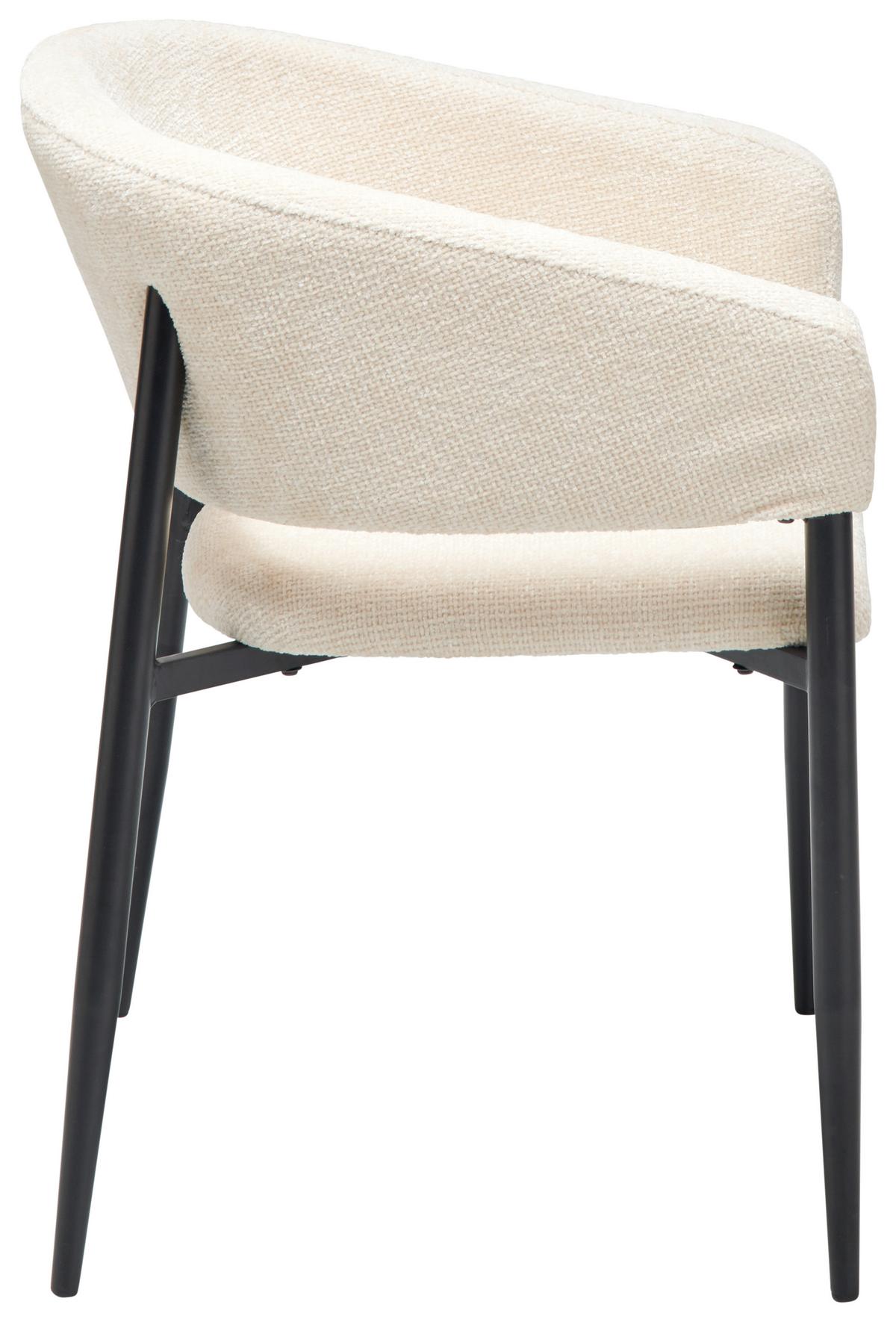 Armlehnstuhl-Set Juliana - Beige/Schwarz, LIFESTYLE, Holz/Textil (50/82/59cm) - MID.YOU