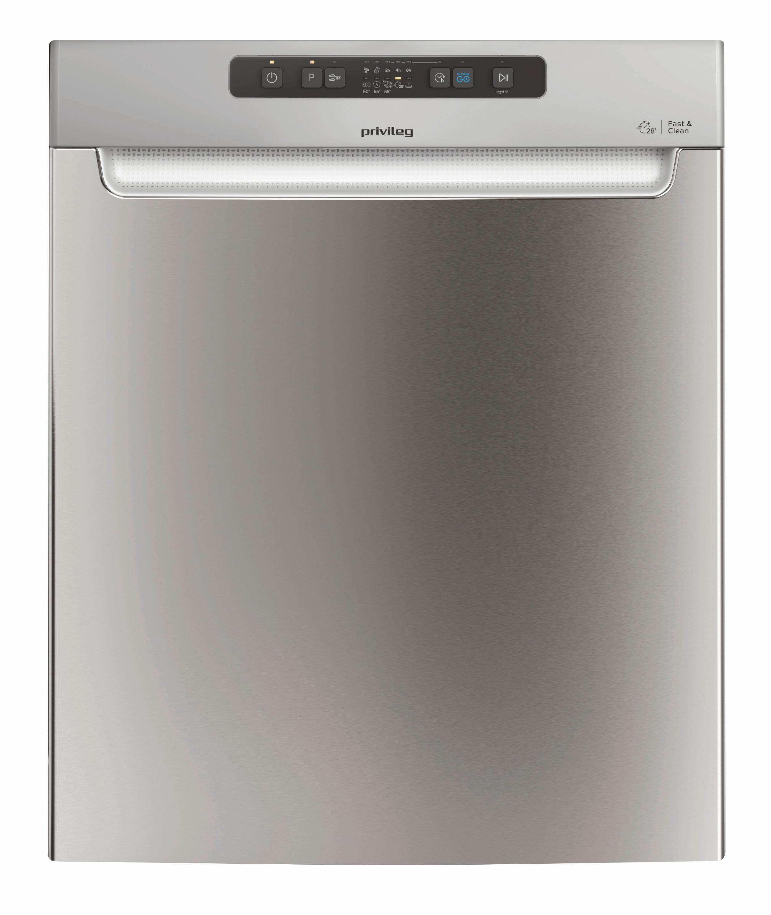 Einbau-geschirrspüler Ruc 2c24 A X B: 59 Cm Teilintegriert - Edelstahlfarben, Basics, Kunststoff/Metall (59/82/59,8cm) - Privileg