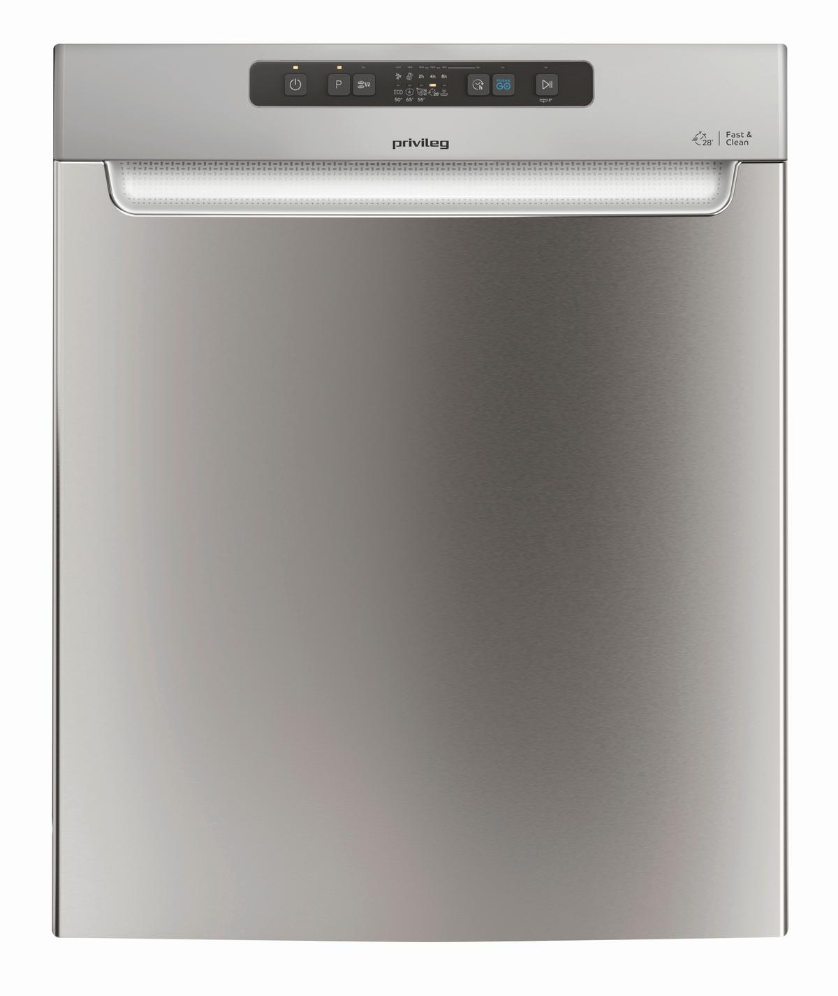 Einbau-Geschirrspüler Ruc 2c24 A X B: 59 cm Teilintegriert - Edelstahlfarben, Basics, Kunststoff/Metall (59/82/59,8cm) - Privileg