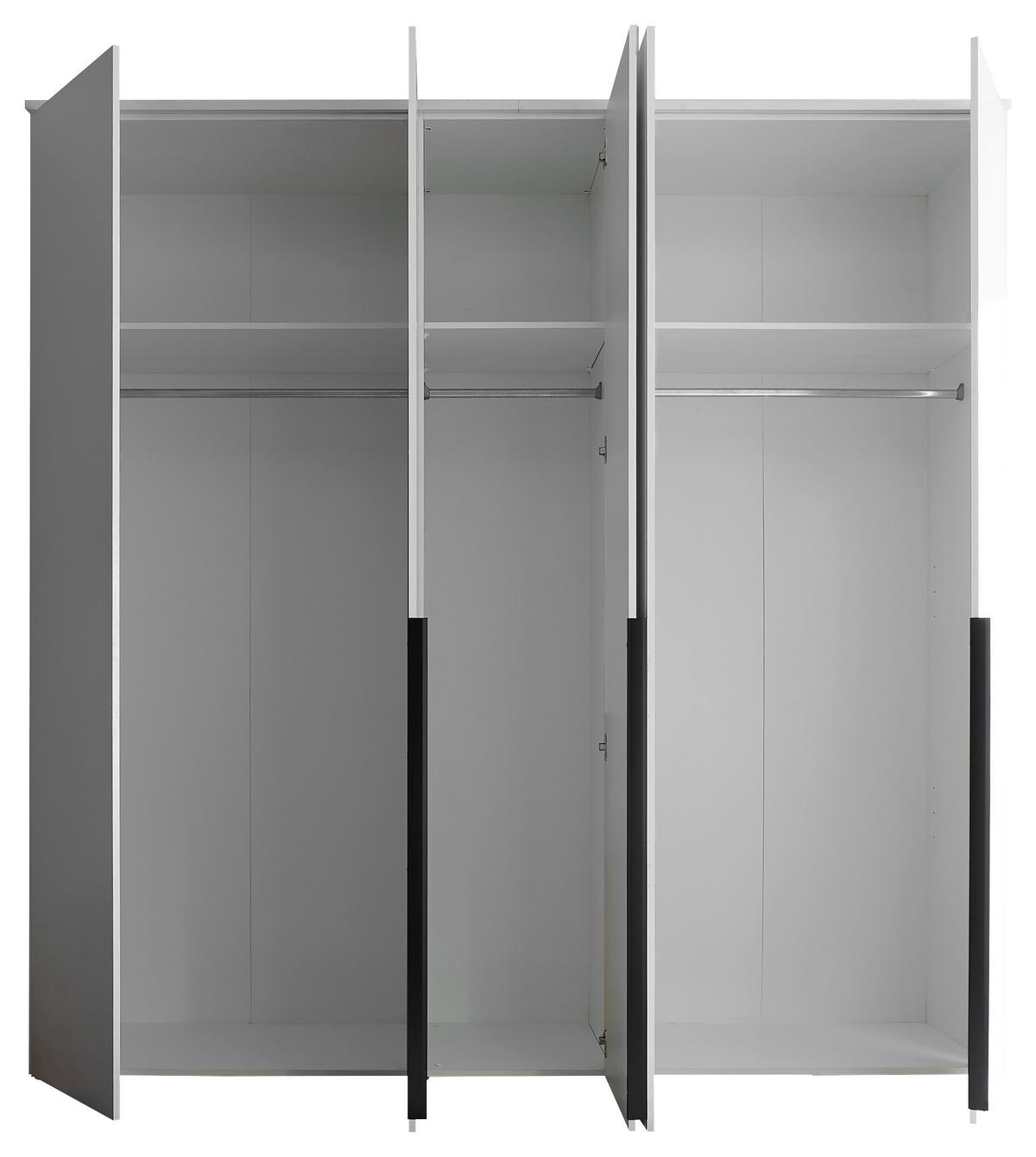 Drehtürenschrank 225 cm Kevo Weiß - Weiß, MODERN, Holzwerkstoff (225/225/52cm) - Carryhome