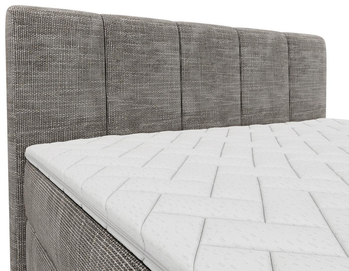 Boxbett Bari Grau, Lf: ca. 180x200cm - Buchefarben/Grau, MODERN, Holz/Holzwerkstoff (180/200cm) - MID.YOU