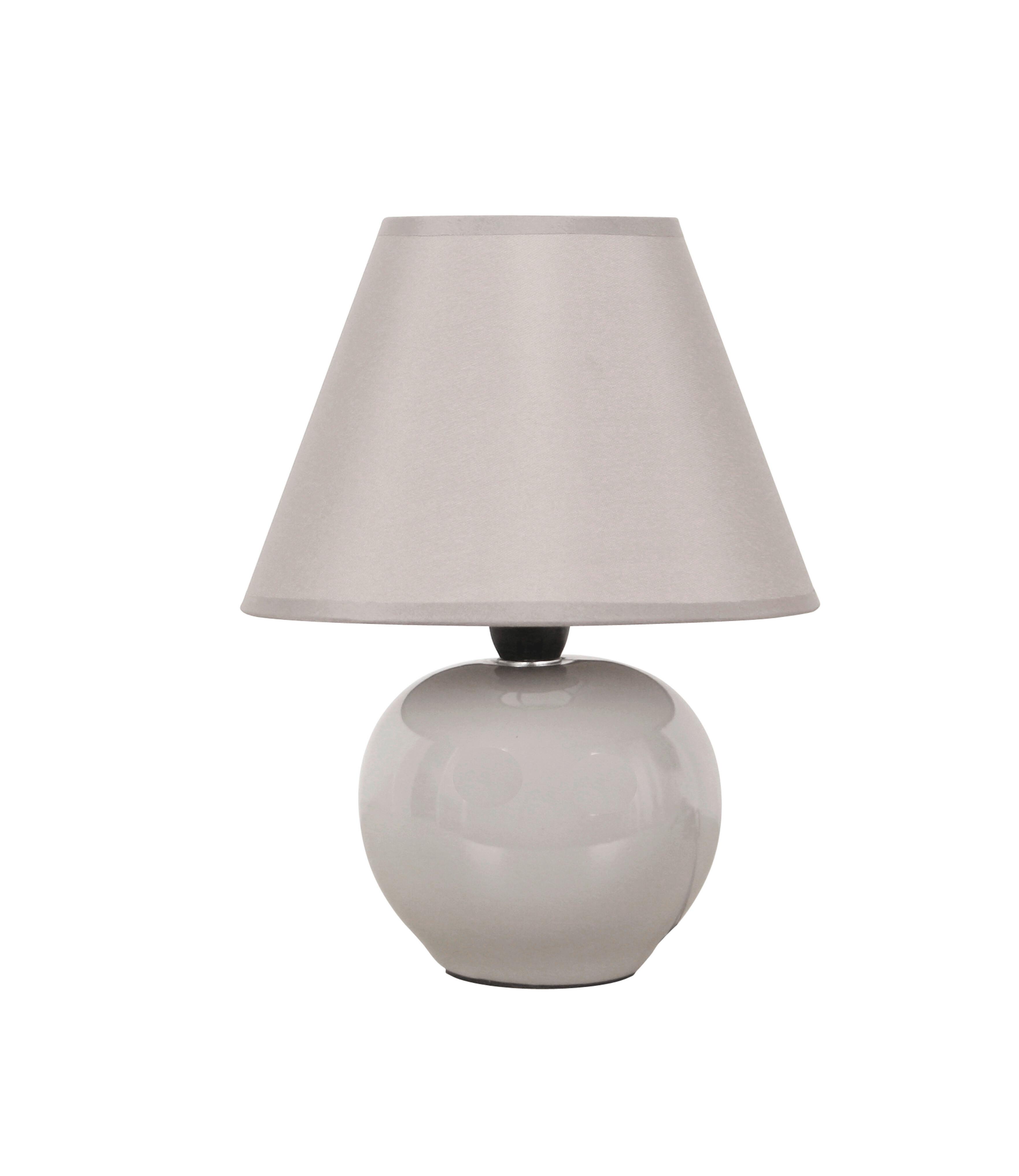 STOLNÍ LAMPA IRMA - šedá/černá, Romantický / Rustikální, textil/plast (18/25cm) - Mömax