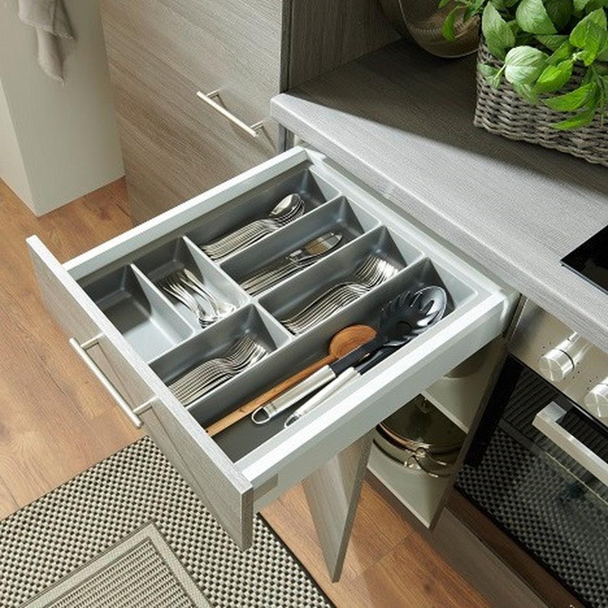 Küchenzeile Plan Mit Geräten B: 280 Cm Eiche Dekor/weiß - Trend, Holzwerkstoff (280cm) - Express