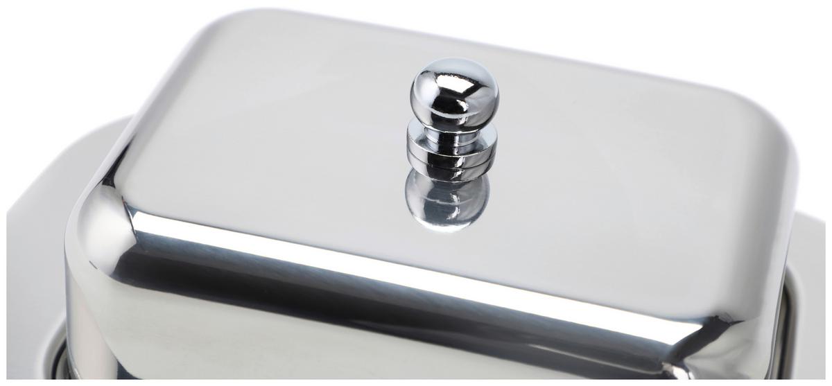 Butterdose Echtwerk Butterdose - Silberfarben, Design, Metall (18,5/12,2/7cm) - Echtwerk