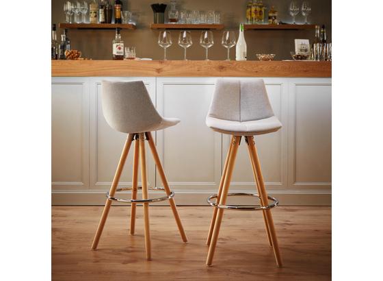 Barová Stolička Nelo - svetlosivá/farby buku, Moderný, kov/drevo (42/100/33cm) - Mömax modern living Barová Stolička Nelo - svetlosivá/farby buku, Moderný, kov/drevo (42/100/33cm) - Mömax modern living