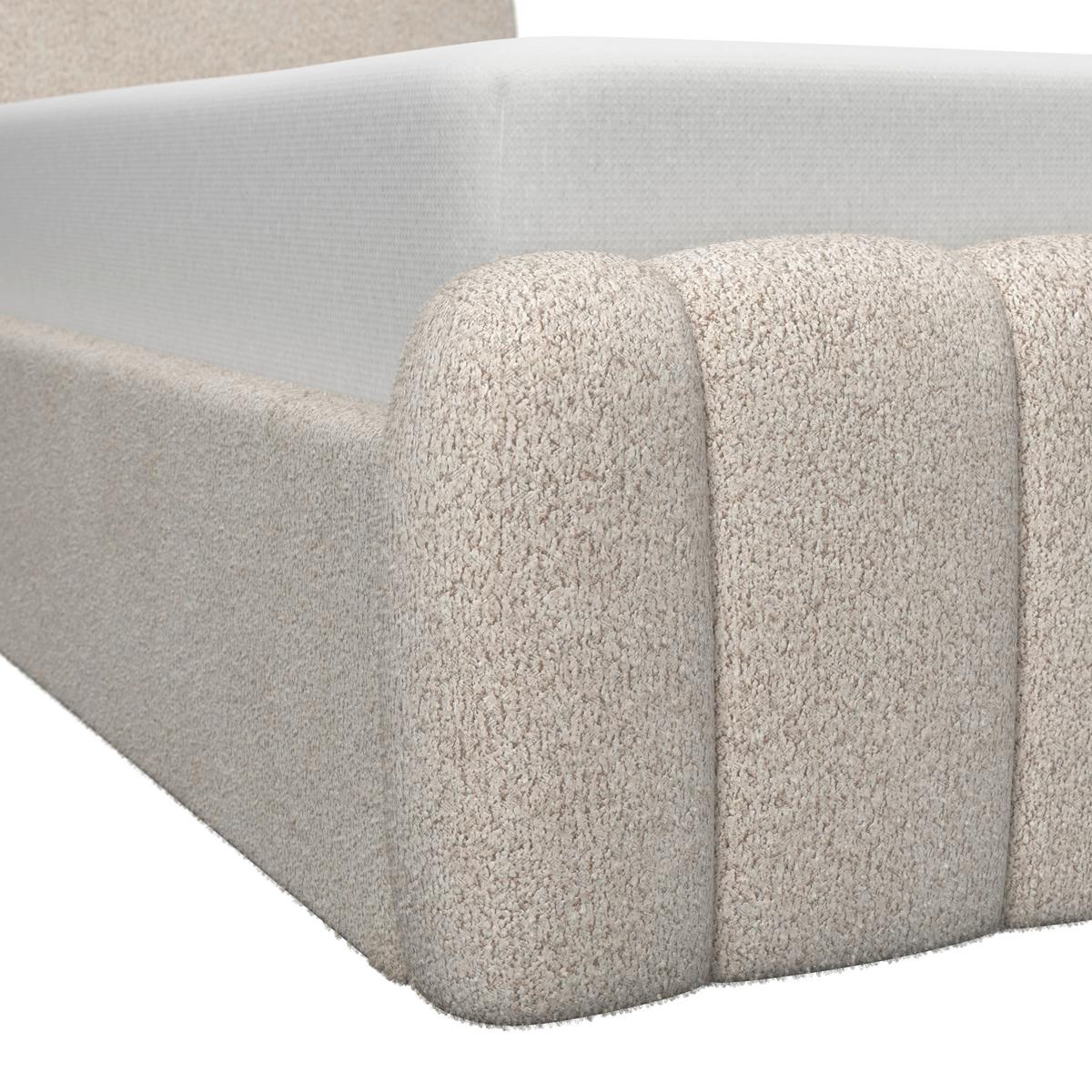 Detská posteľ BELLY 90x200, poťah buklé - béžová, Modern, drevo/textil (90/200cm) - Bessagi Kids