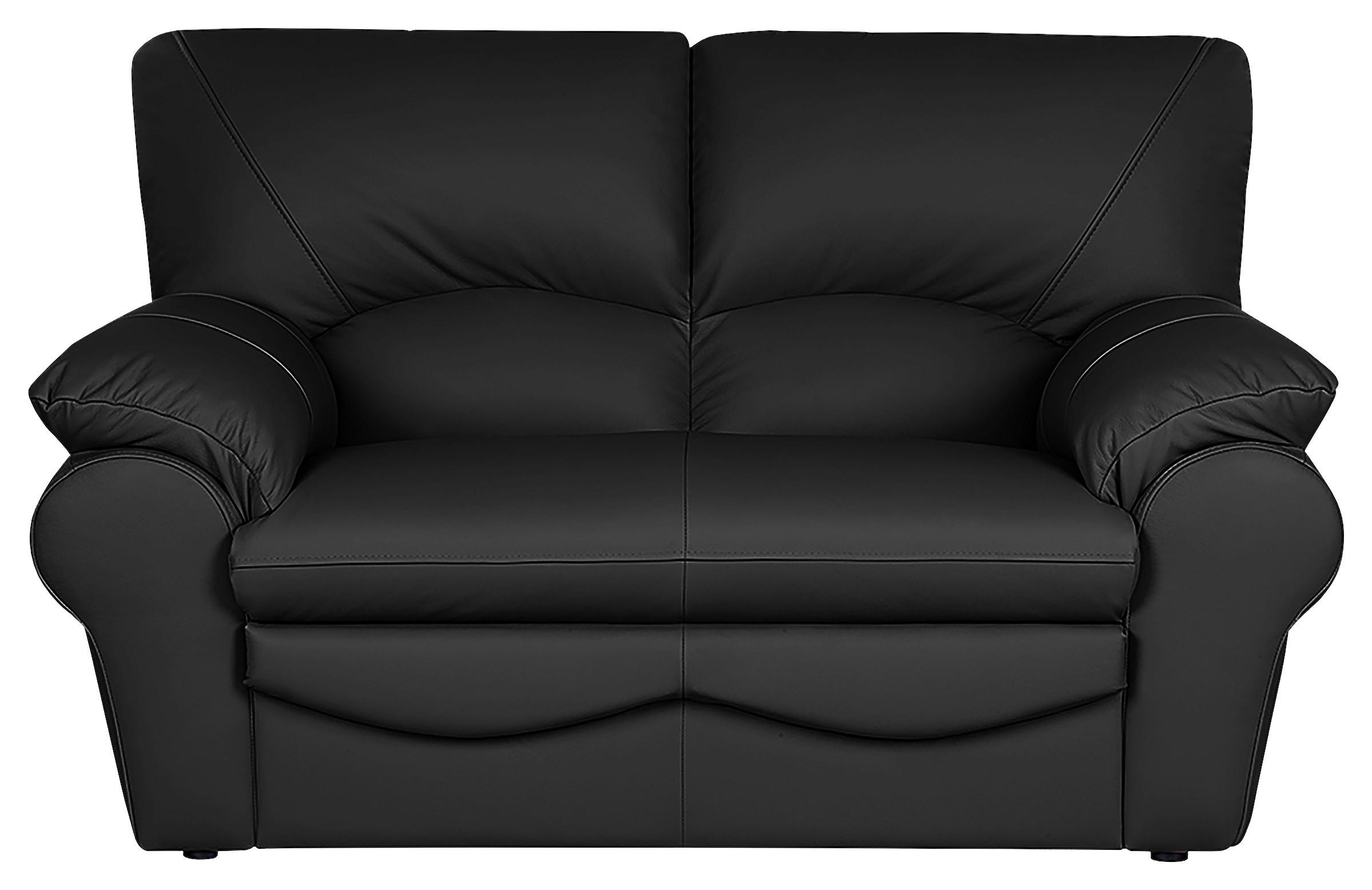2-sitzer-sofa Oslo Schwarz B: 150 Cm - Schwarz, Design, Leder (150/92/85cm) - Livetastic