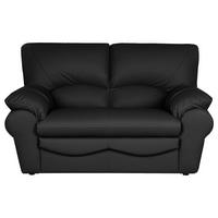 2-Sitzer-Sofa Oslo Schwarz B: 150 cm - Schwarz, Design, Leder (150/92/85cm) - Livetastic