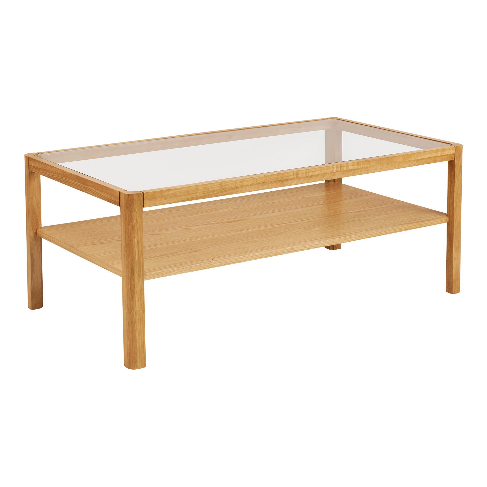 Couchtisch Lourmarin Eichefarben B: 110cm - Eichefarben, Design, Glas/Holz (110/60/45cm) - MID.YOU