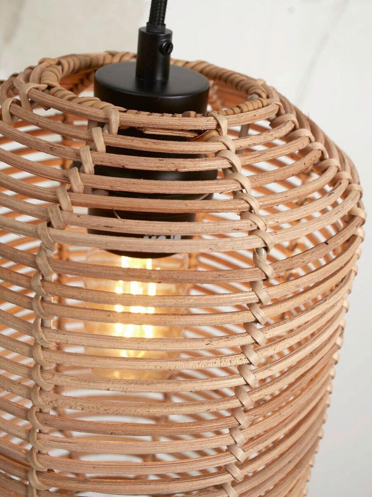 Hängeleuchte Tanami/H25/N - Naturfarben, Trend, Holz (18/25/25cm) - Good & Mojo