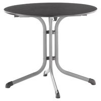 Gartentisch Klappbar Stahl D: 85cm - Anthrazit/Graphitfarben, MODERN, Holzwerkstoff/Metall (85/73cm) - Sieger