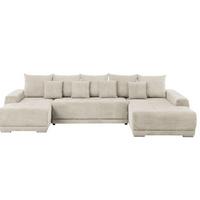 Wohnlandschaft Madeleine Beige U: 180x350x203cm - Beige/Silberfarben, Design, Textil (180/350/203cm) - MID.YOU