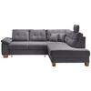 Ecksofa Brizzini, Grau S: 274x206 Cm - Naturfarben/Grau, MODERN, Textil (274/206cm) - Livetastic