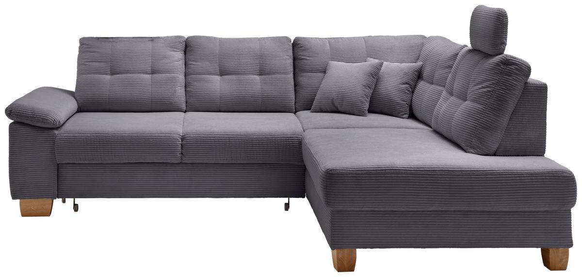 Ecksofa Brizzini, Grau S: 274x206 Cm - Naturfarben/Grau, MODERN, Textil (274/206cm) - Livetastic