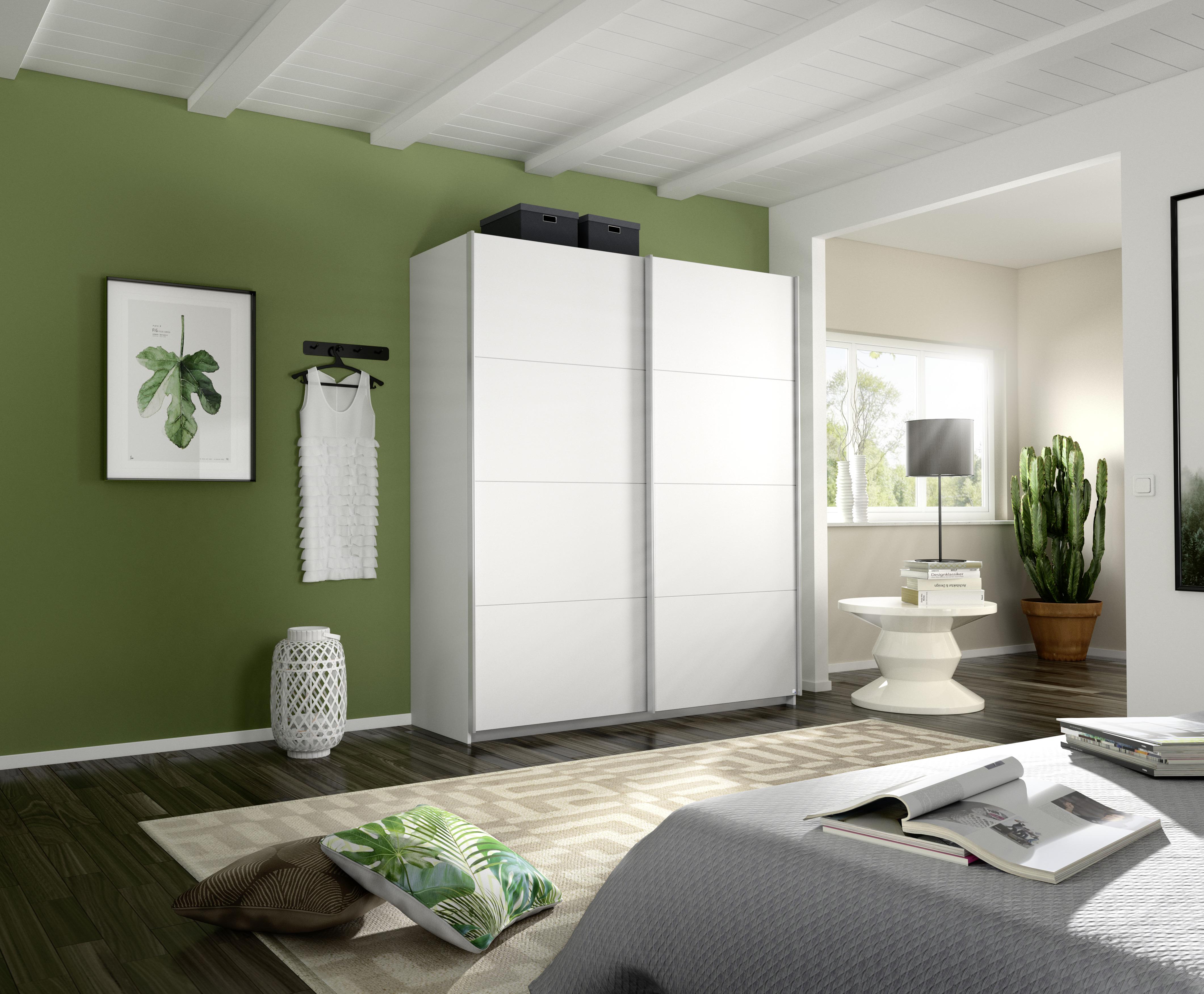 Schwebetürenschrank 181cm Belluno, Weiß - Weiß, MODERN, Holzwerkstoff (181/230/62cm) - Rauch Möbel