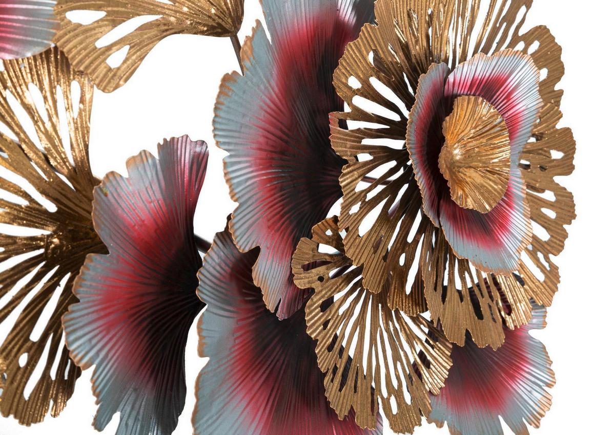 Wanddeko Color A Gold, Rosa, Weiß B: 130 cm - Goldfarben/Rosa, Basics, Metall (130/54/5.5cm)