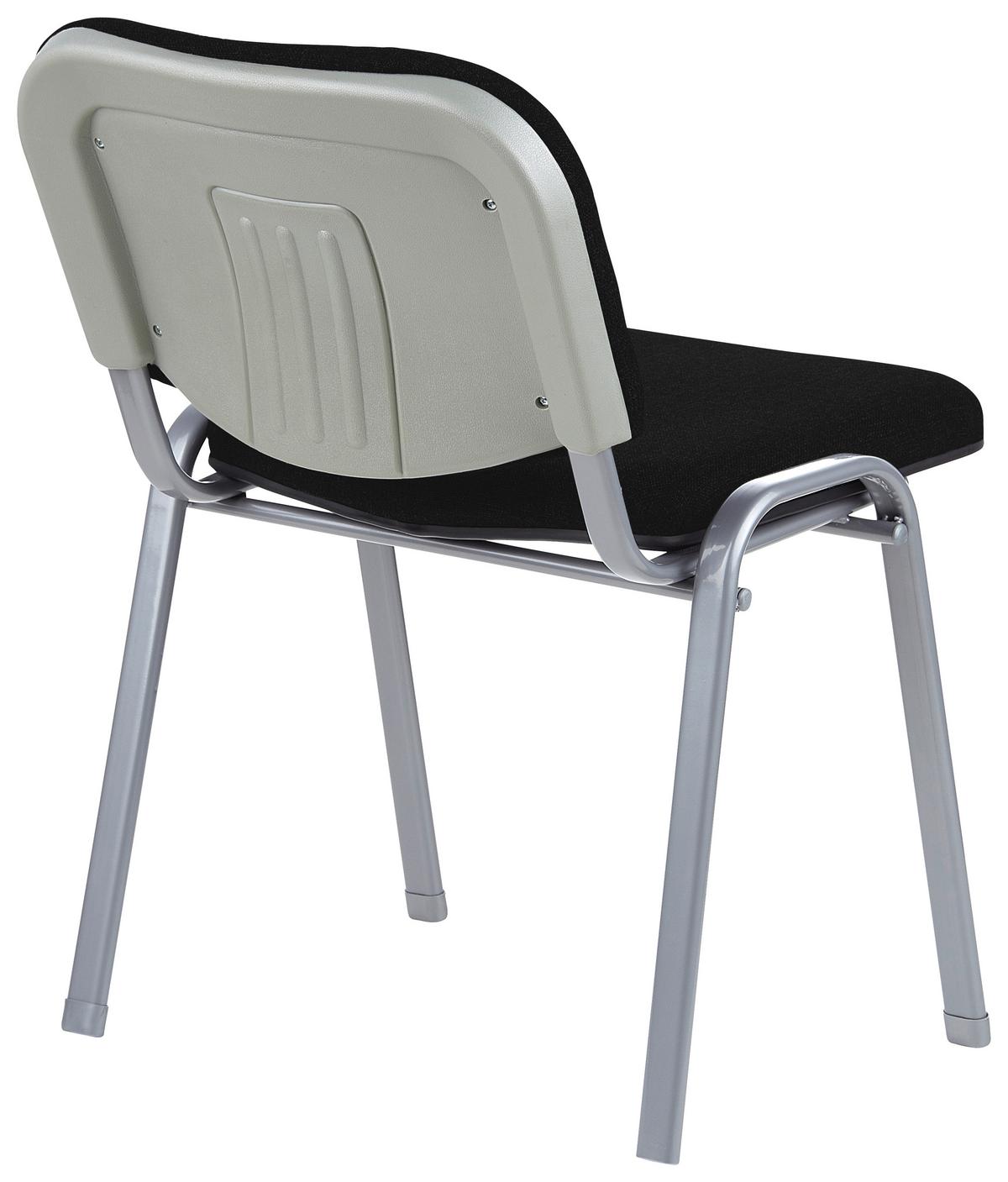 Besucherstuhl Xt 600 - Silberfarben/Schwarz, Basics, Textil/Metall (58/84/48cm) - MID.YOU
