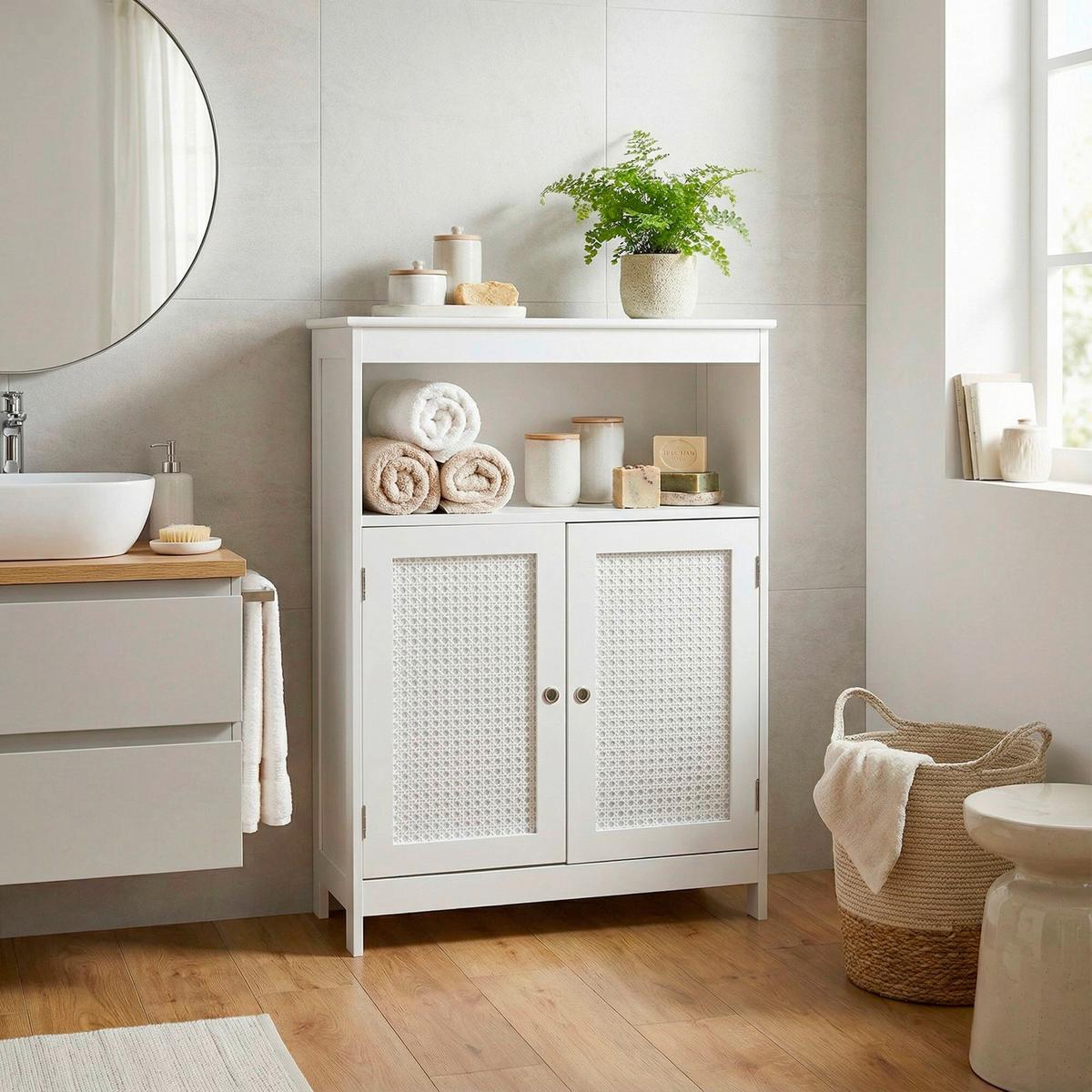 MIDISCHRANK Weiß B: 60cm - Weiß, Design, Holzwerkstoff (60/80/28cm) - Livetastic