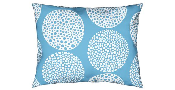 Cretonne Bettwäsche 140x200 Cm Anastasia Hellblau Kreise - Hellblau, MODERN, Textil - Luca Bessoni