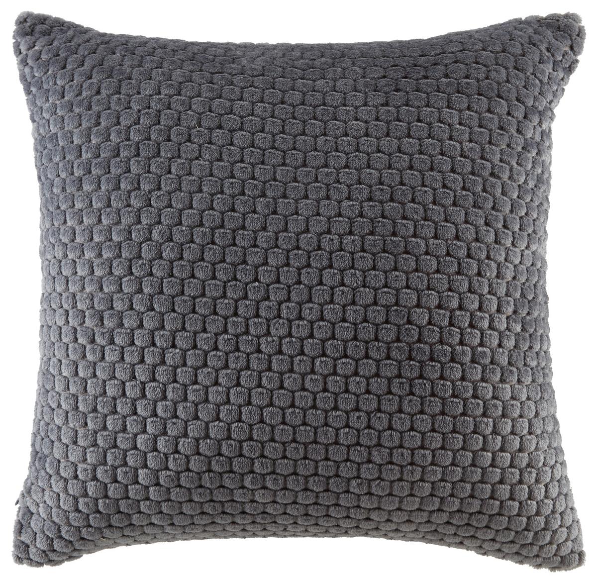 Zierkissen Belinda 45x45 Cm Polyester Anthrazit Mit Zipp - Anthrazit, ROMANTIK / LANDHAUS, Textil (45/45cm) - James Wood