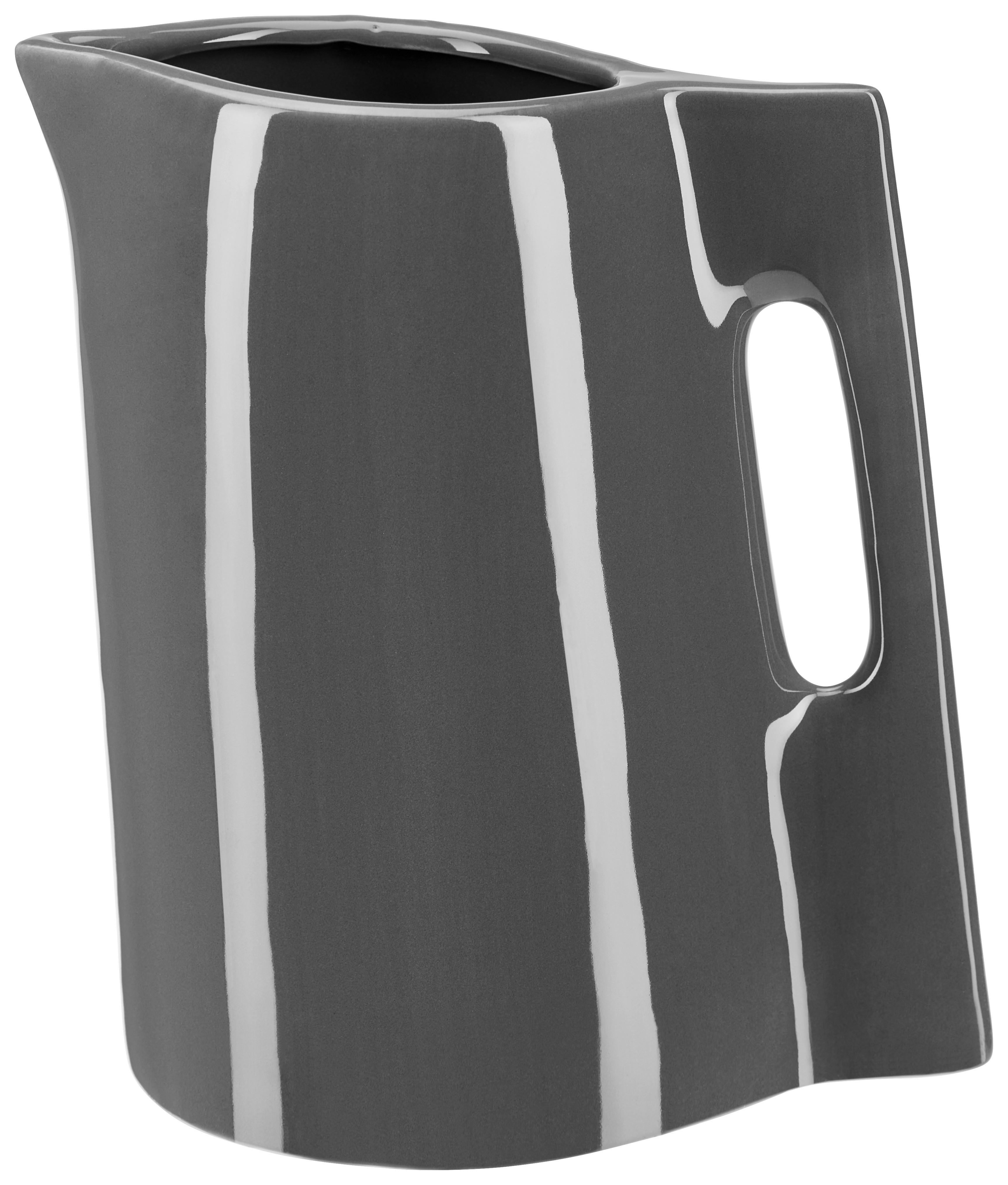 Vase Hermen Porzellan Grau H: 16,3 Cm - Grau, MODERN, Keramik (14/8,5/16,3cm) - Luca Bessoni