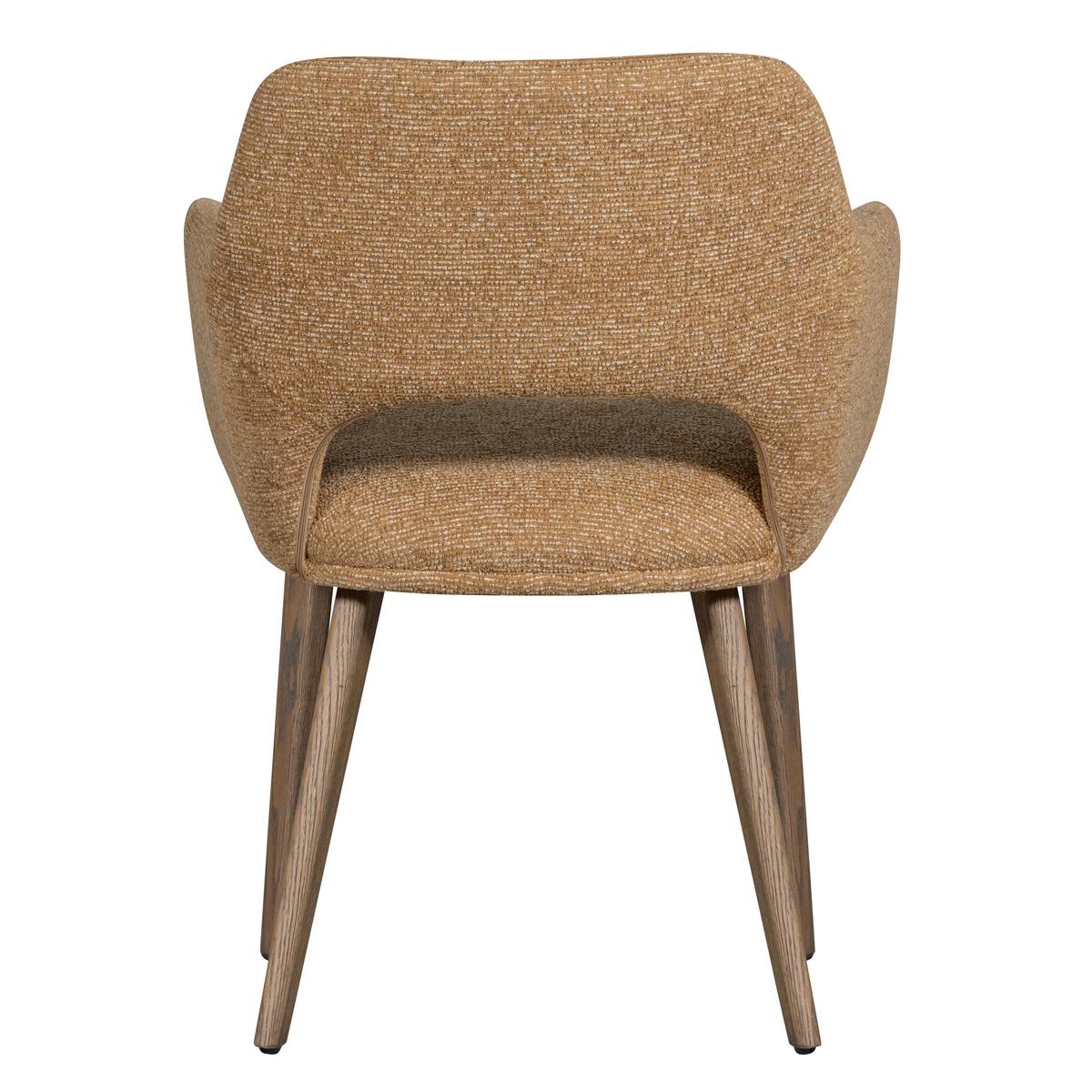 Armlehnstuhl-Set Murat Braun/Gelb B: 61cm - Gelb/Braun, MODERN, Holz/Textil (61/86/60cm) - Livetastic