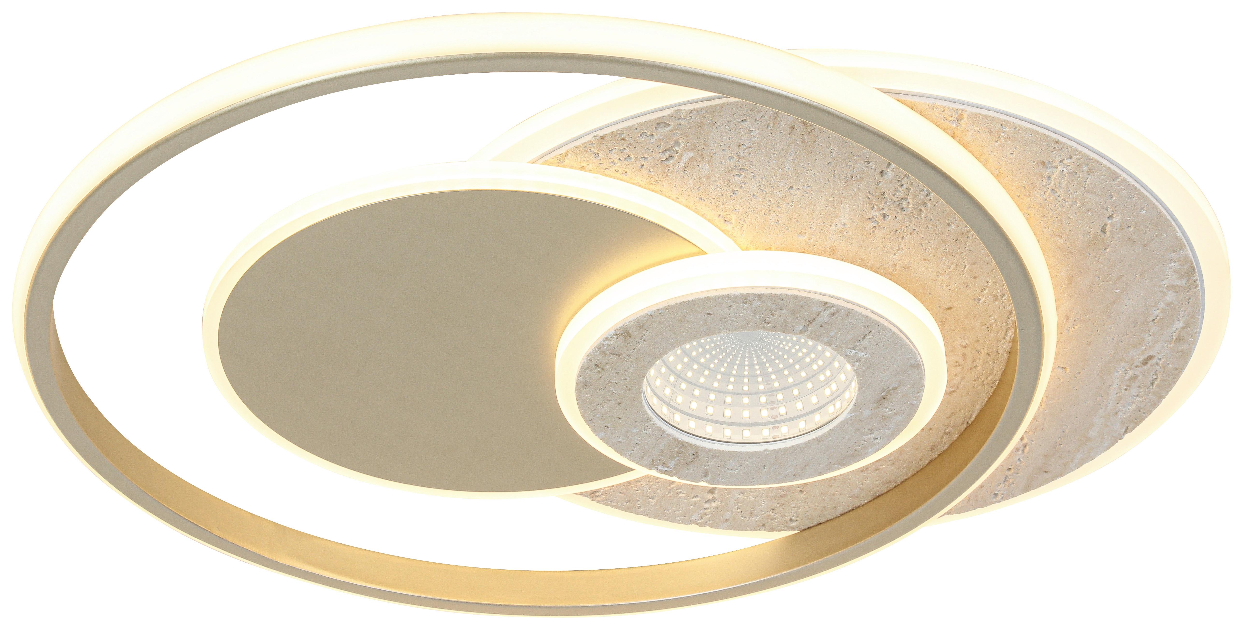 LED-Deckenleuchte Cara - Sandfarben/Champagner, Basics, Kunststoff/Metall (42/51/6,5cm) - Luca Bessoni