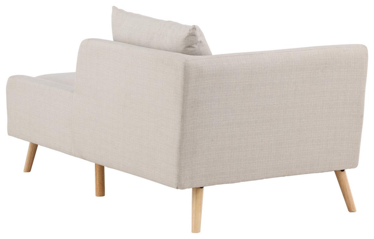 Récamiere Tacoma - Beige, Design, Holz/Textil (174/80/93cm) - Livetastic