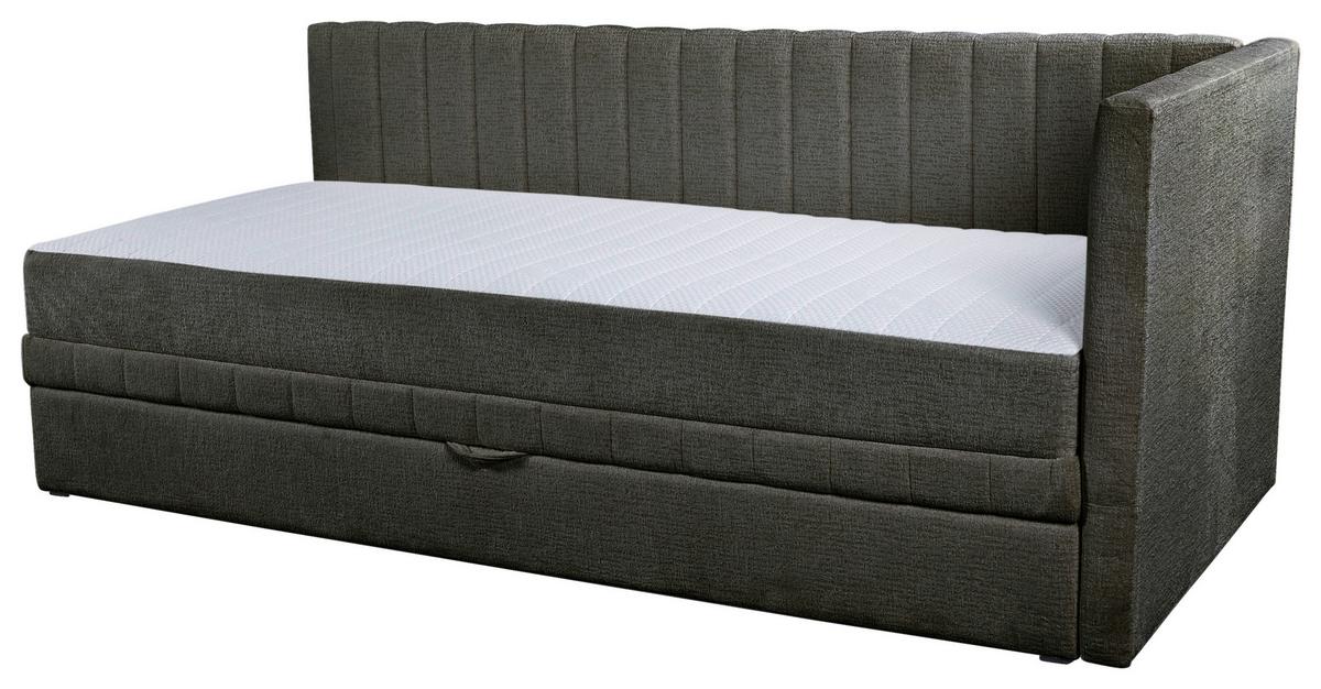 Schlafsofa Roma - Schwarz/Grau, Design, Textil (212/83/99cm) - MID.YOU